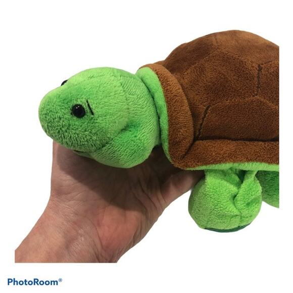 Webkinz Turtle Plush Green Stuffed Animal 11" No Code Brown Yellow Ganz Toy - Picture 4 of 10